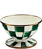MacKenzie-Childs Check Ice Cream Dish, Color:Emerald Check - Image 1