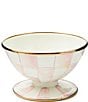 MacKenzie-Childs Check Ice Cream Dish, Color:Rosy Check - Image 1