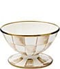 MacKenzie-Childs Check Ice Cream Dish, Color:Mocha Check - Image 1