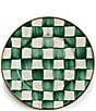 MacKenzie-Childs Check Salad/Dessert Plate, Color:Emerald Check - Image 1