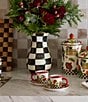 MacKenzie-Childs Check Tall Enamel Vase, Color:Courtly Check - Image 2