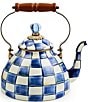 MacKenzie-Childs Check Enamel 3-Quart Tea Kettle, Color:Royal Check - Image 1