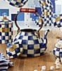 MacKenzie-Childs Check Enamel 3-Quart Tea Kettle, Color:Royal Check - Image 5