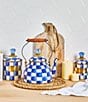 MacKenzie-Childs Check Enamel 3-Quart Tea Kettle, Color:Royal Check - Image 6