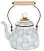 MacKenzie-Childs Check Enamel Tea Kettle - Image 1