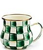MacKenzie-Childs Check® Enamel Mug, Color:Emerald Check - Image 1