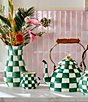 MacKenzie-Childs Check® Enamel Mug, Color:Emerald Check - Image 2