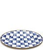 MacKenzie-Childs Check Enamel Oval Platter, Color:Royal Check - Image 2