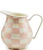 MacKenzie-Childs Check Enamel Pitcher, Color:Rosy Check - Image 1