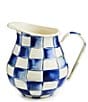 MacKenzie-Childs Check Enamel Pitcher, Color:Royal Check - Image 1