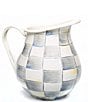 MacKenzie-Childs Check Enamel Pitcher, Color:Sterling Check - Image 1