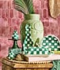 MacKenzie-Childs Check Enamel Spoon Rest, Color:Emerald Check - Image 2