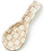MacKenzie-Childs Check Enamel Spoon Rest, Color:Mocha Check - Image 2