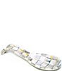 MacKenzie-Childs Check Enamel Spoon Rest, Color:Sterling Check - Image 1