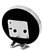 MacKenzie-Childs Check Round Desk Clock, Color:Sterling Check - Image 2