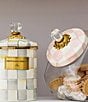 MacKenzie-Childs Sweets Jar with Check Lid, Color:Rosy Check - Image 2