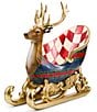 MacKenzie-Childs Timeless Tartan Collection Deer Sleigh Figurine - Image 1