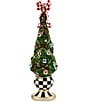 MacKenzie-Childs Timeless Tartan Collection Illuminated Topiary Tree Figurine - Image 1