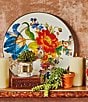 MacKenzie-Childs White Flower Market Enamel Serving Platter, Color:White Flower Market - Image 2