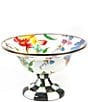 MacKenzie-Childs White Flower Market Footed Compote - Image 3