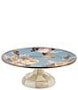 MacKenzie-Childs Wild Rose Enamel Pedestal Platter, Small - Image 1