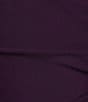 Color:Luxe Plum - Image 3 - Mock Neck Short Sleeve Draped Midi Sheath Dress