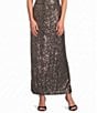Maggy London Sequin Mesh Side Slit Skirt - Image 1