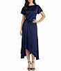 Maggy London Short Flutter Sleeve Midi Dress - Image 1