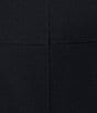 Color:Twilight - Image 3 - Short Sleeve Crew Neck Double Pleat Stretch Crepe Midi A-Line Midi Dress