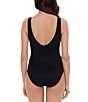 Color:Black - Image 2 - Boba Bindy V-Neck Side Cinched Underwire Shaping One Piece Swimsuit