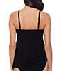 Magicsuit Elsa Solid V-Neck Asymmetrical Drape Tankini Swim Top - Image 2