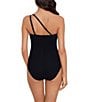 Color:Black - Image 2 - Hyperlink Charlize One Shoulder One Piece Swimsuit