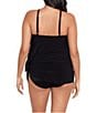 Color:Black - Image 4 - Plus Size Parker Control Fit Convertible Underwire High Neck Swim Dress
