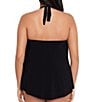 Magicsuit Plus Size Solid Sophie Draped Cowl Neck Underwire Tankini Swim Top & Solid Jersey Brief Shirred Swim Bottom - Image 5