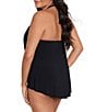 Magicsuit Plus Size Solid Sophie Draped Cowl Neck Underwire Tankini Swim Top & Solid Jersey Brief Shirred Swim Bottom - Image 4