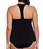Magicsuit Plus Size Solid Taylor V-Neck Underwire Tankini Swim Top & Solid Jersey Brief Shirred Swim Bottom - Image 4