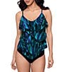 Magicsuit Rainfall Rite Handkerchief Hem Tankini Swim Top - Image 3