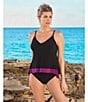 Magicsuit Rita Solid V-Neck Ruffle Tankini Swim Top & Solid Jersey Brief Shirred Swim Bottom - Image 5
