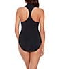 Color:Black - Image 2 - Scuba Coco Zip Front High Neck Underwire One Piece Swimsuit