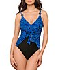 Magicsuit Shiver Cat Saki Moderate Coverage V-Neck One Piece Swimsuit - Image 1