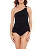 Magicsuit Solid Amal One Shoulder One Piece Swimdress - Image 1
