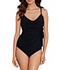 Magicsuit Solid Carma V-Neck Side Tie Tankini Swim Top & Solid Jersey High Waist Swim Bottom - Image 1