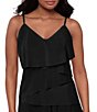 Magicsuit Solid Chloe V-Neck Draped Layered Tankini Swim Top & Solid Jersey Brief Shirred Swim Bottom - Image 1