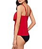 Magicsuit Solid Chloe V-Neck Draped Layered Tankini Swim Top & Solid Jersey Brief Shirred Swim Bottom - Image 3