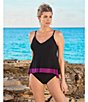Magicsuit Solid Chloe V-Neck Draped Layered Tankini Swim Top & Solid Jersey Brief Shirred Swim Bottom - Image 5