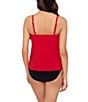 Magicsuit Solid Chloe V-Neck Draped Layered Tankini Swim Top & Solid Jersey High Waist Swim Bottom - Image 2