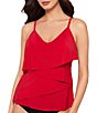 Magicsuit Solid Chloe V-Neck Draped Layered Tankini Swim Top & Solid Jersey High Waist Swim Bottom - Image 3