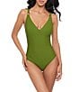 Magicsuit Solid Dakota V-Neck Twist Back Soft Cup One Piece Swimsuit - Image 1