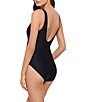 Magicsuit Solid Esti V-Neck Fixed Interlock Waist Belt One Piece Swimsuit - Image 3