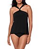 Magicsuit Solid Faye Cut-Away Halter Tankini Swim Top & Solid Jersey High Waist Swim Bottom - Image 1